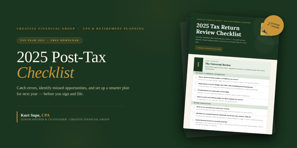 2025 post tax checklist