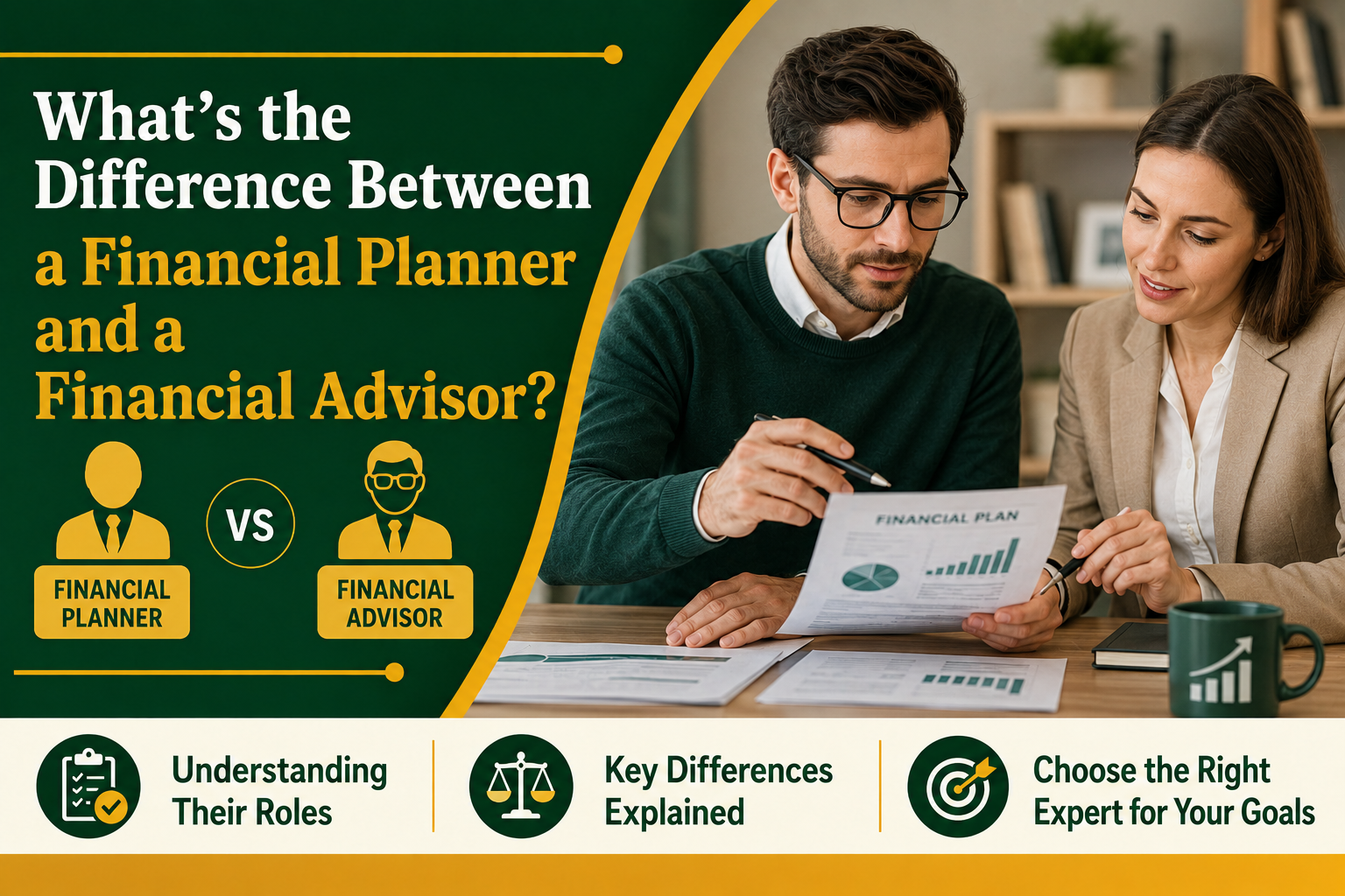 Financial planner vs financial advisor explaining financial planning options