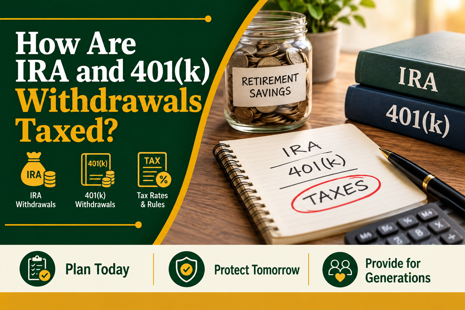 How Are IRA and 401(k) Withdrawals Taxed?