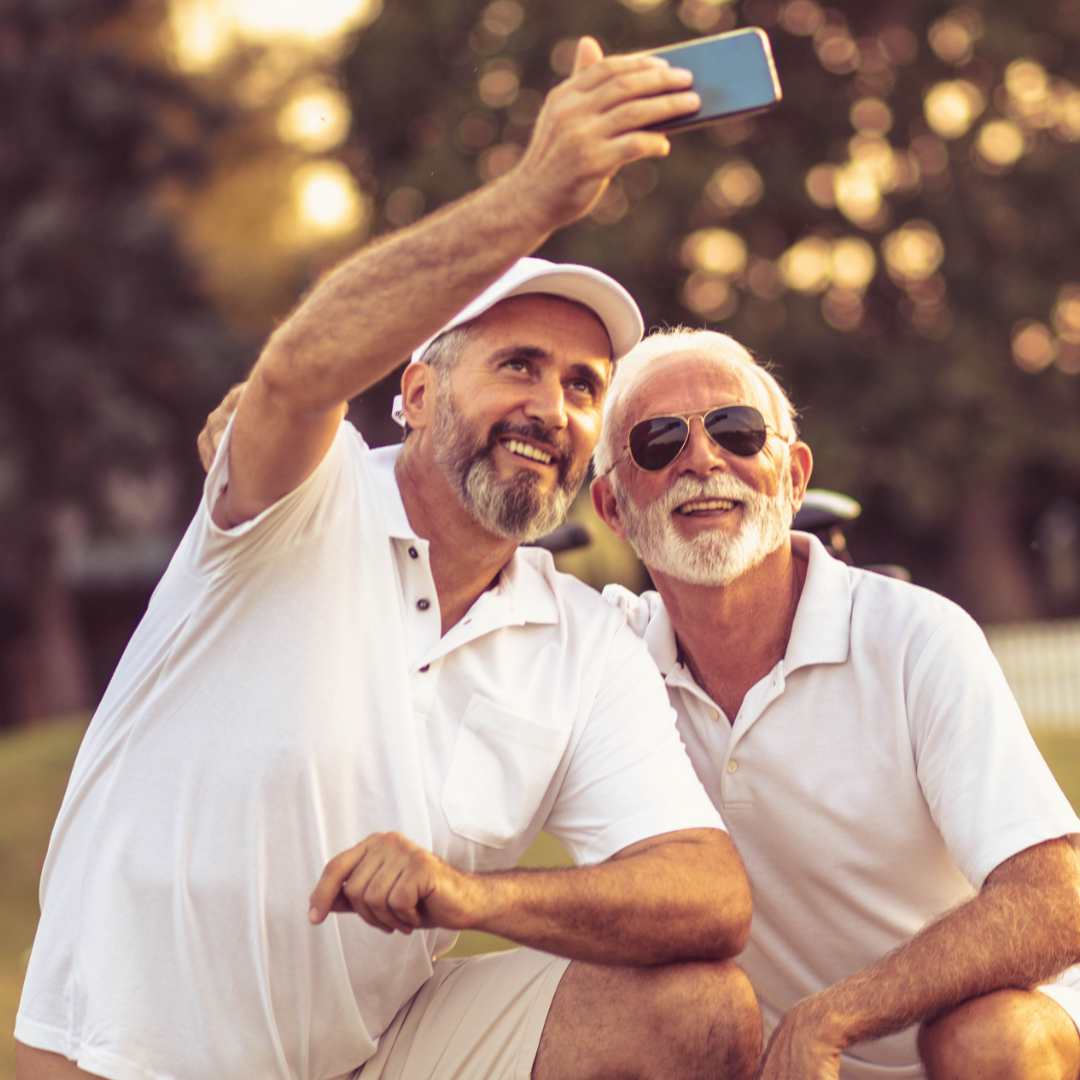 Golfing and taking a selfie – 1