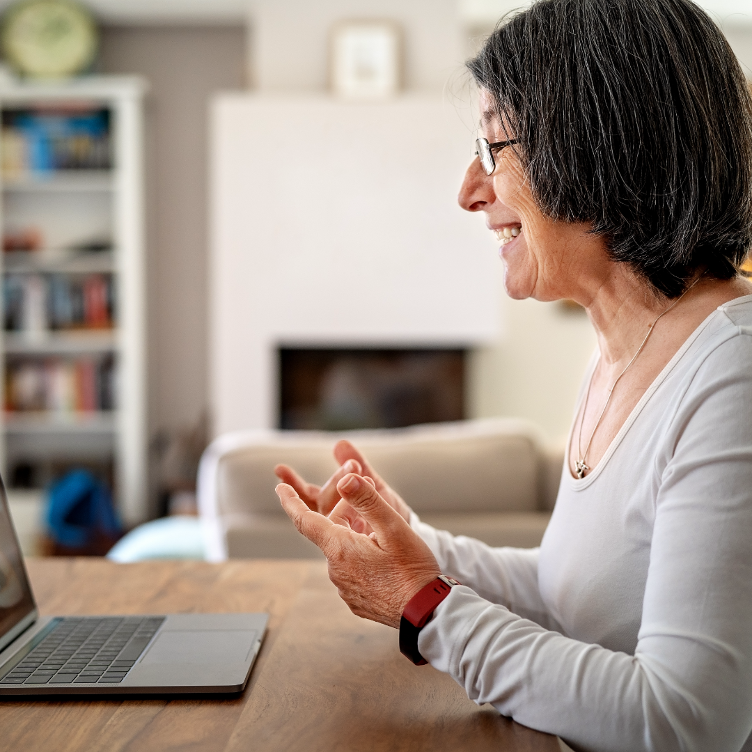 Woman learning on laptop – 1